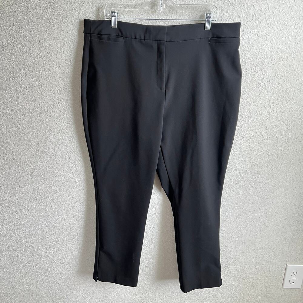 Counterparts Black Cropped High Rise Trouser Women's 18 Stretch Business Pants